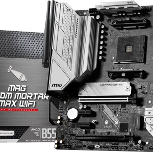 MSI MAG B550M Mortar MAX – Placa base WiFi para juegos (AMD AM4, DDR4, PCIe 4.0, SATA 6Gbs, M.2, USB 3.2 Gen 2, HDMIDP, Micro ATX, Wi-Fi 6E, MSI MAG B550M Mortar MAX – Placa base WiFi para juegos (AMD AM4, DDR4, PCIe 4.0, SATA 6Gbs, M.2, USB 3.2 Gen 2, HDMIDP, Micro ATX, Wi-Fi 6E,
