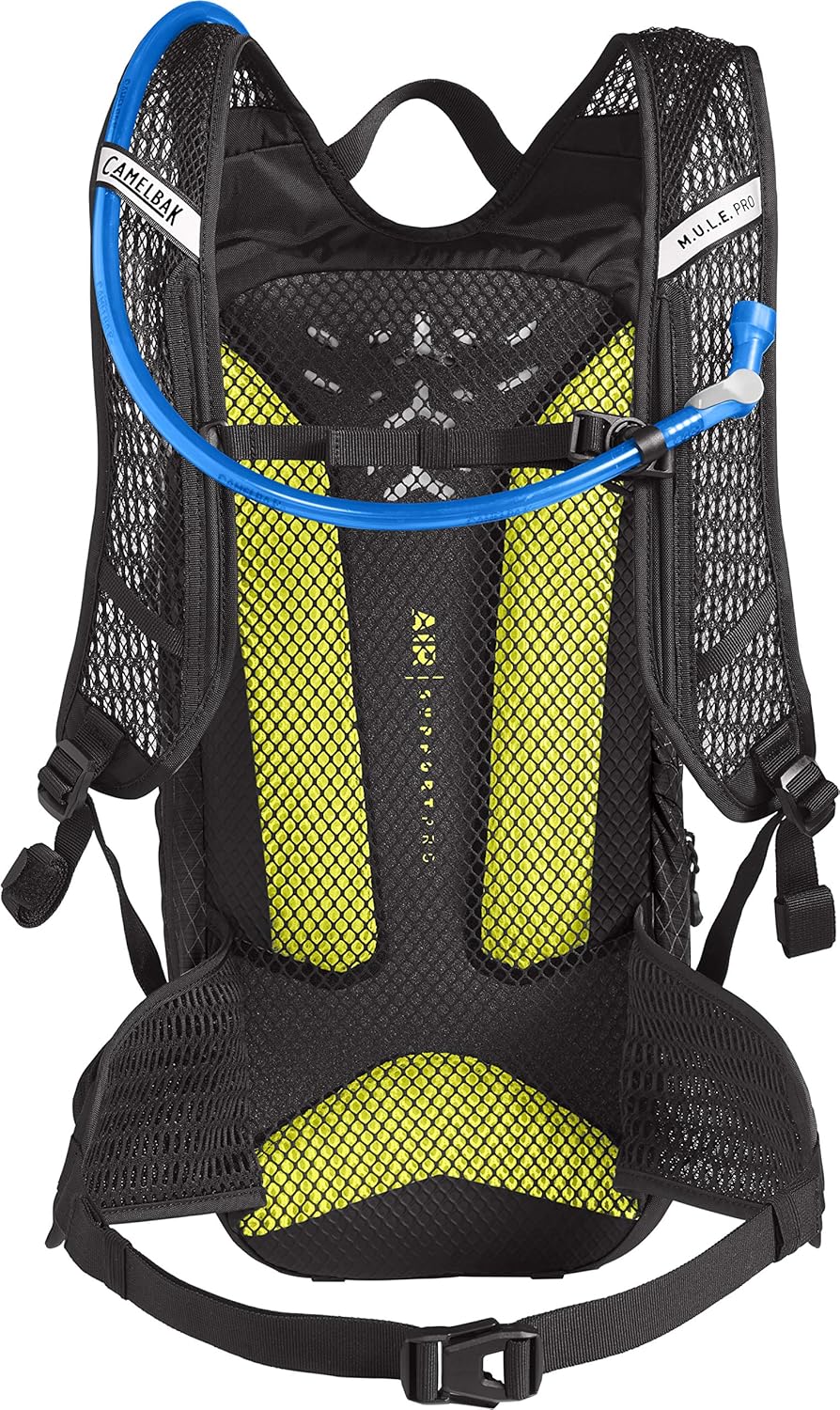 CamelBak M.U.L.E. Pro 14 Mochila de hidratación para bicicleta, 100 onzas, tecnología de mapeo corporal