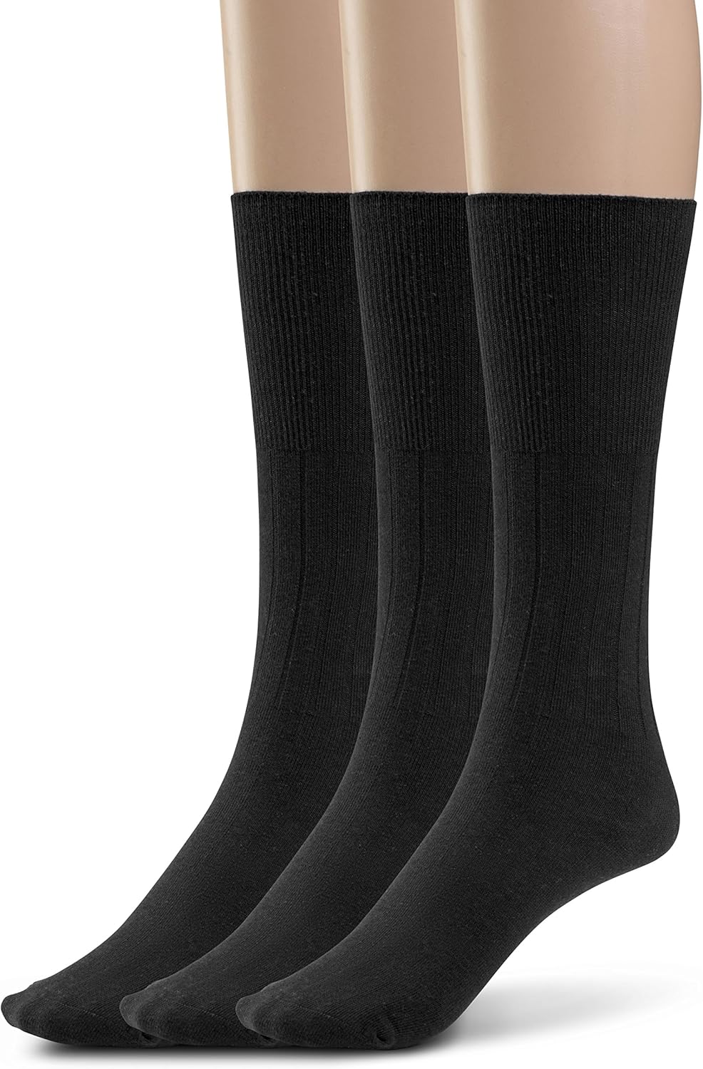 Silky Toes Cotton Diabetic Socks for Women Non Binding Seamless Dress Socks, 3 or 6 Pk Multi Colors Big Sizes