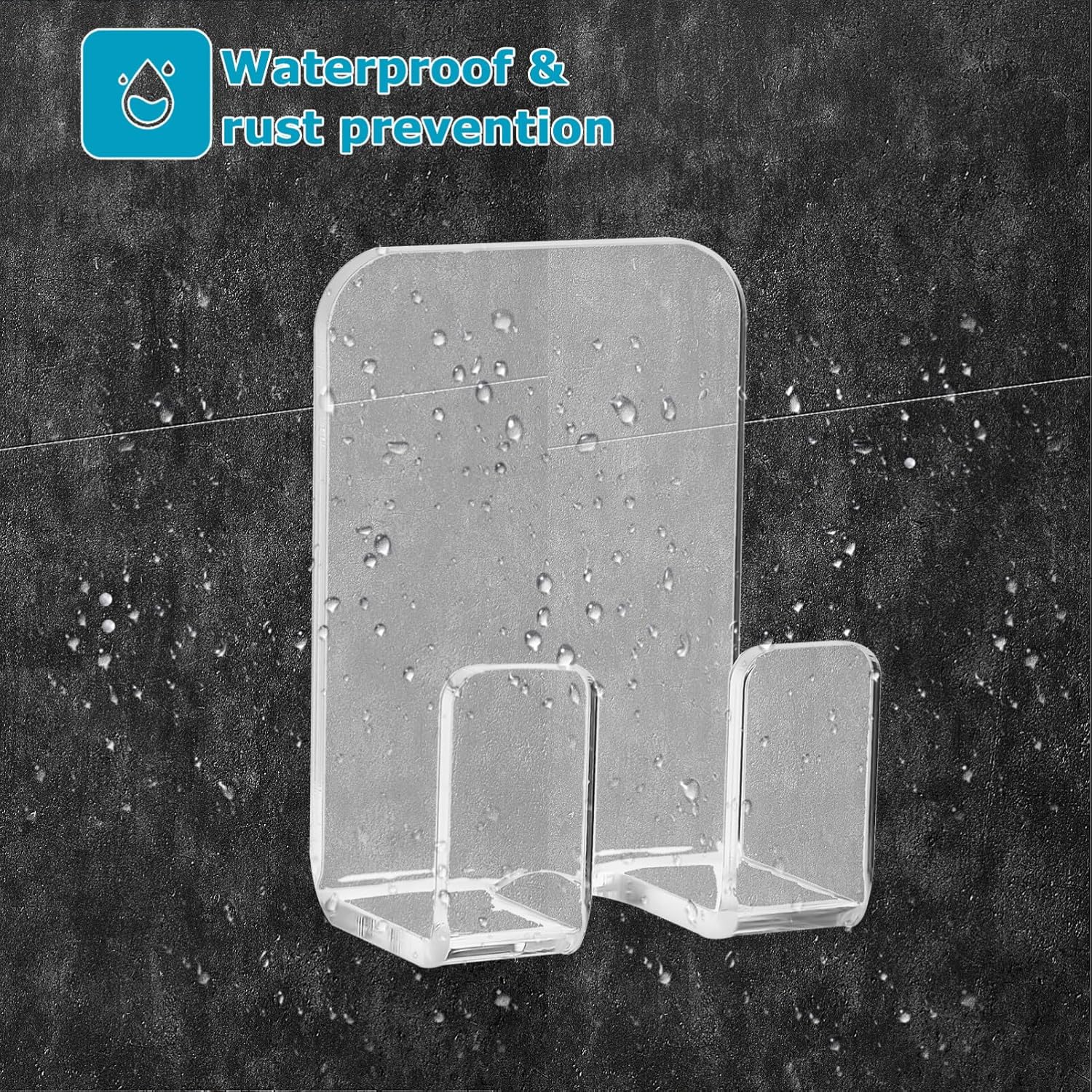 UKCOCO Soporte adhesivo para maquinilla de afeitar, 3 piezas de montaje en pared, ganchos de ducha, soporte de teléfono para enchufe, toalla,