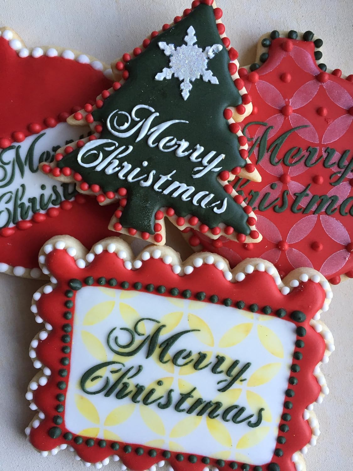 Plantilla de galletas y manualidades de Feliz Navidad de Designer Stencils