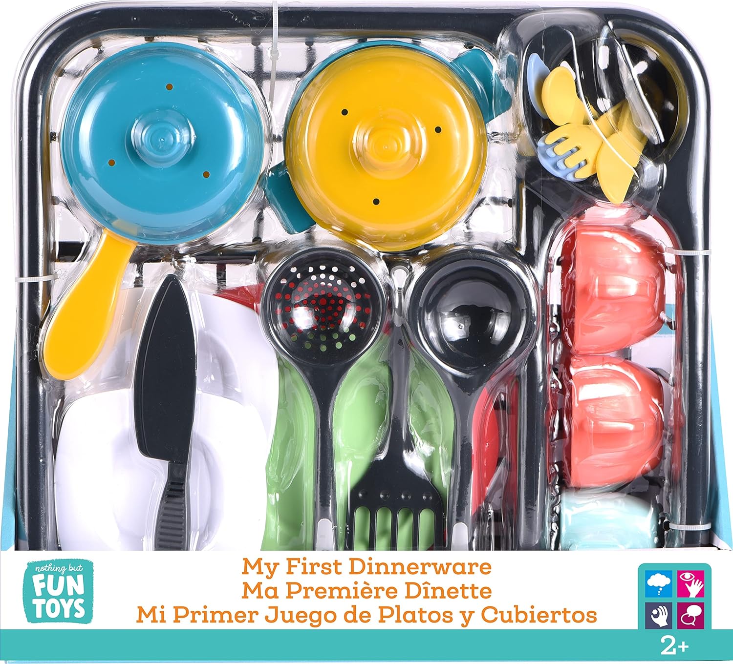 My First Dinner – Juego de vajilla diseñado para niños a partir de 2 años, multicolor