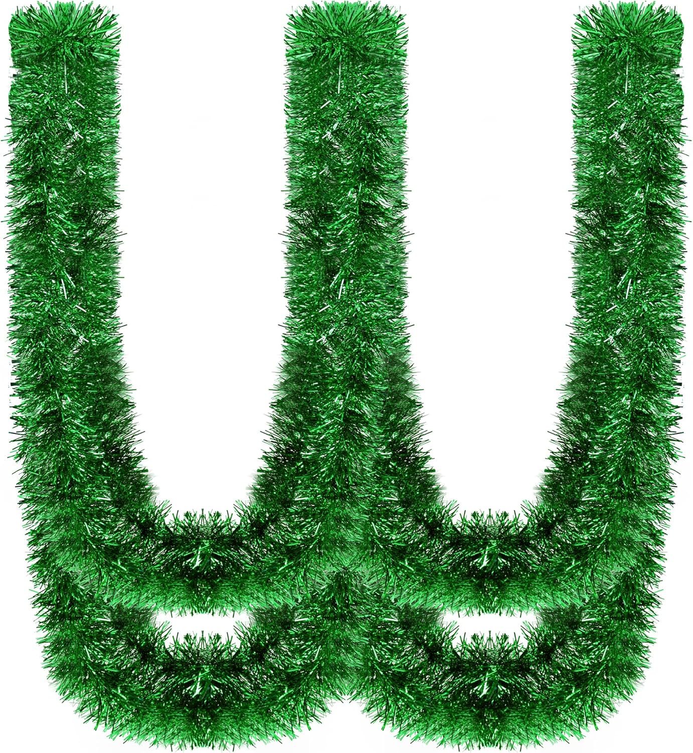 Guirnalda giratoria de oropel de 16.4 pies, guirnalda colgante brillante para árbol de Navidad, suministros de fiesta de cumpleaños, decoración de