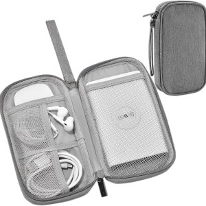 UOZL Pequeña bolsa organizadora de artículos electrónicos con asa, almacenamiento de viaje impermeable para teléfonos celulares, cargadores, UOZL Pequeña bolsa organizadora de artículos electrónicos con asa, almacenamiento de viaje impermeable para teléfonos celulares, cargadores,