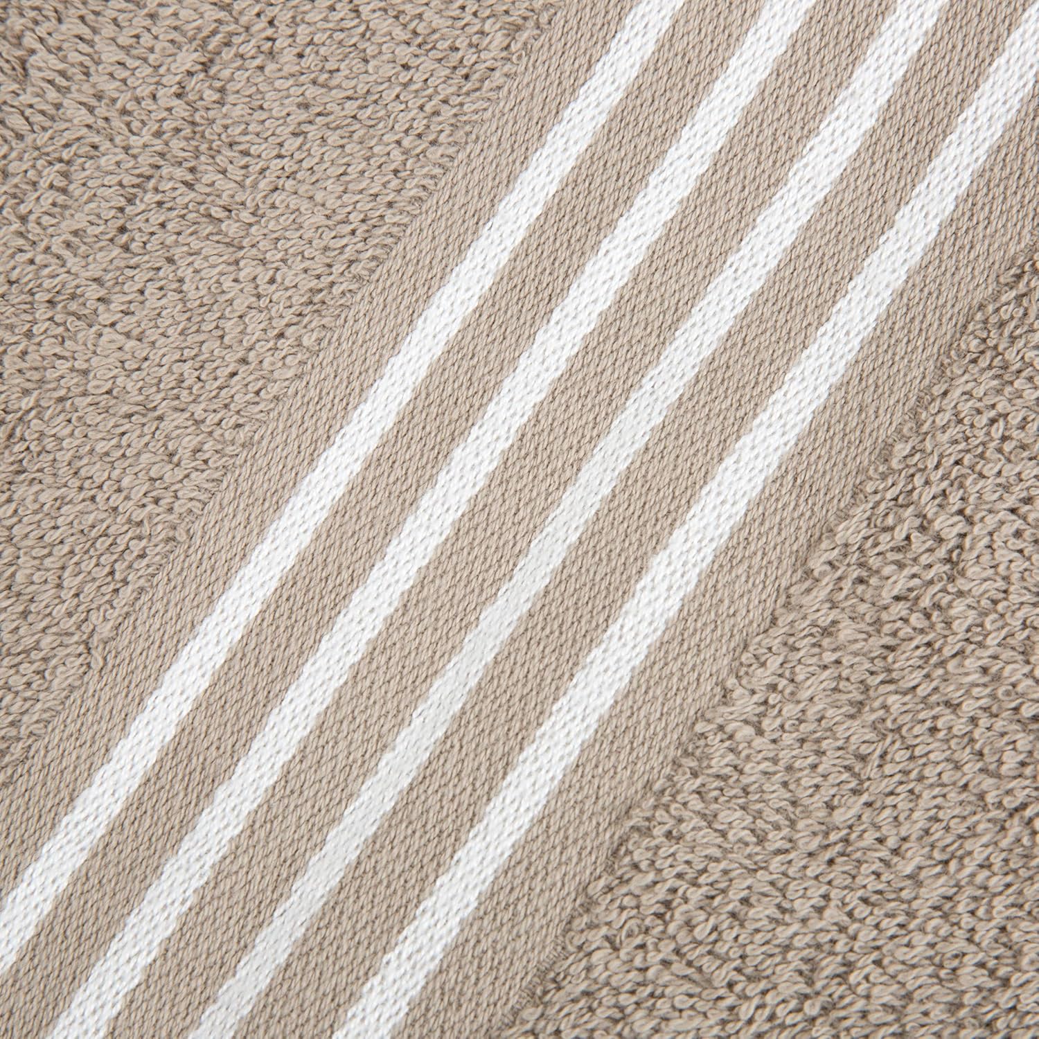 Lavish Home Rio – Juego de toallas de 8 piezas, 100 algodón, color gris pardo