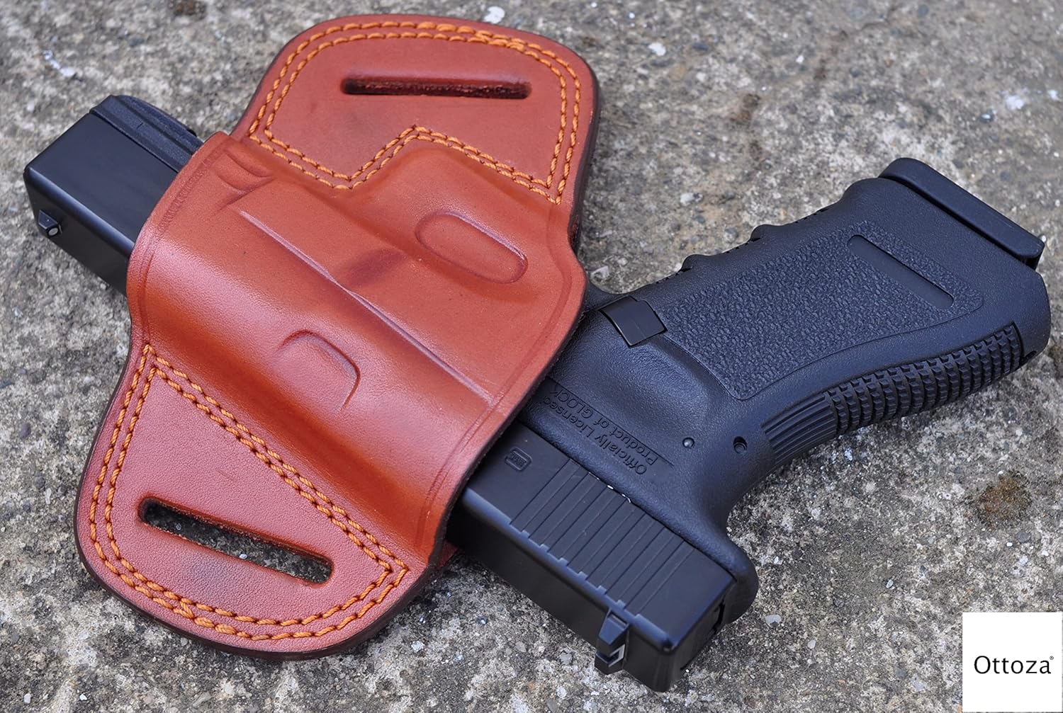 Ottoza Funda de cuero compatible con pistola Glock (171919X23) para diestros Glock 19 Holster Owb – Glock 19X Holster Owb – Glock 17 Holster Owb –