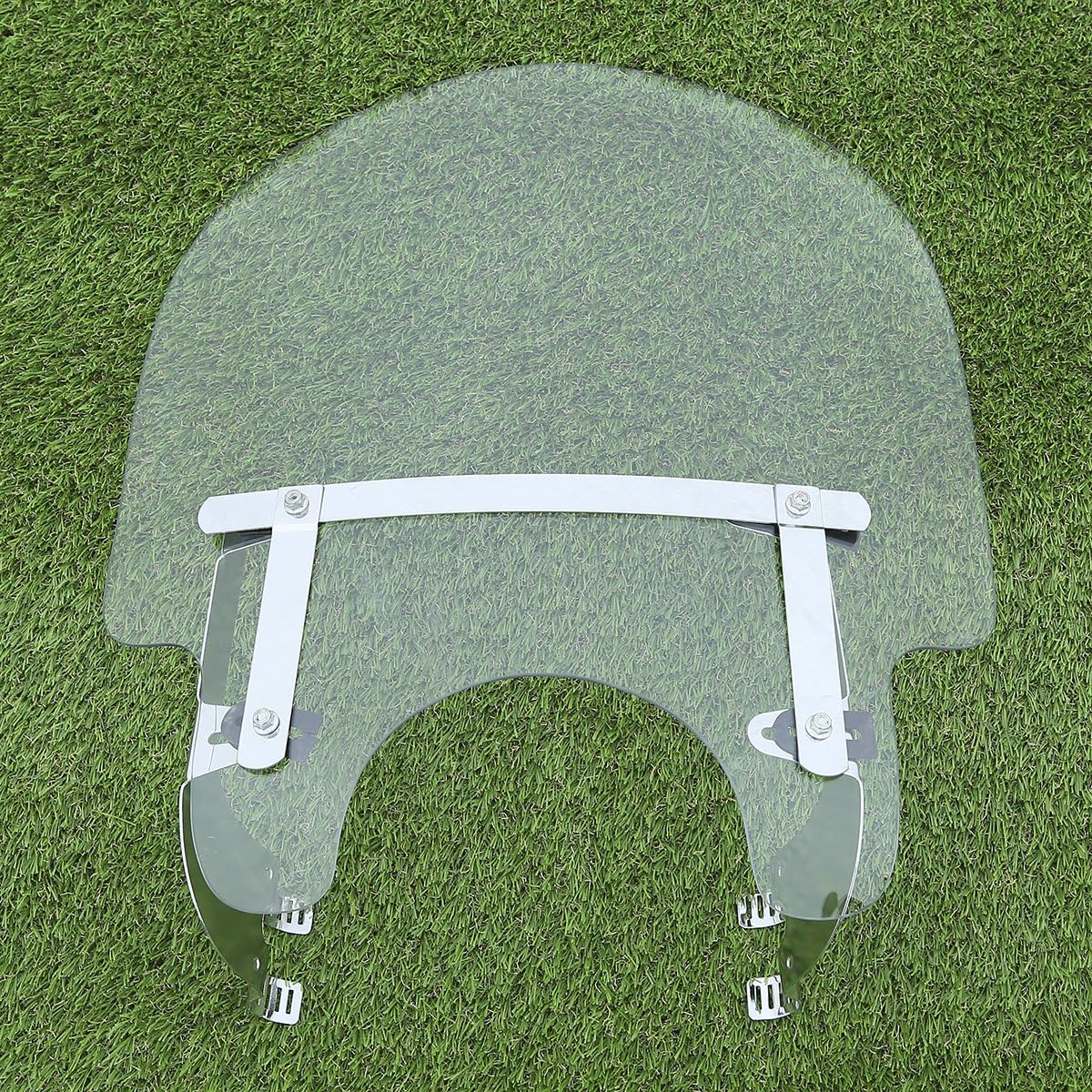Green-L Parabrisas transparente con abrazaderas de horquillas de 1.535 in para Harley Sportster XL883 XL1200 Dyna Wide Glide Low Rider Fat Bob