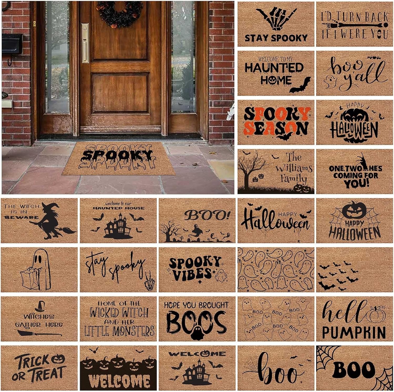 Tapete divertido de otoño, con texto en inglés “Hello Pumpkin”, para Acción de Gracias, Halloween, decoración de porche delantero, tapete para
