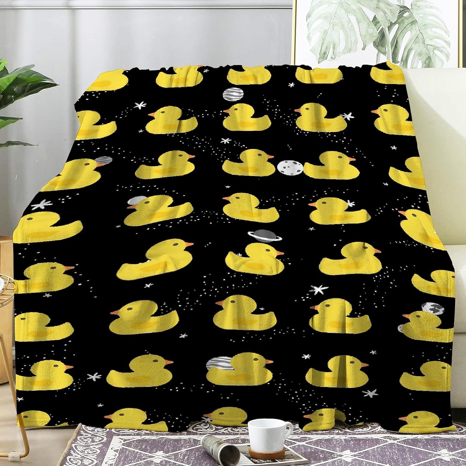 Manta de patos de regalo para niños y niñas, regalo para los amantes de los patos lindos, manta de regalo para niños, decoración de animales kawaii,