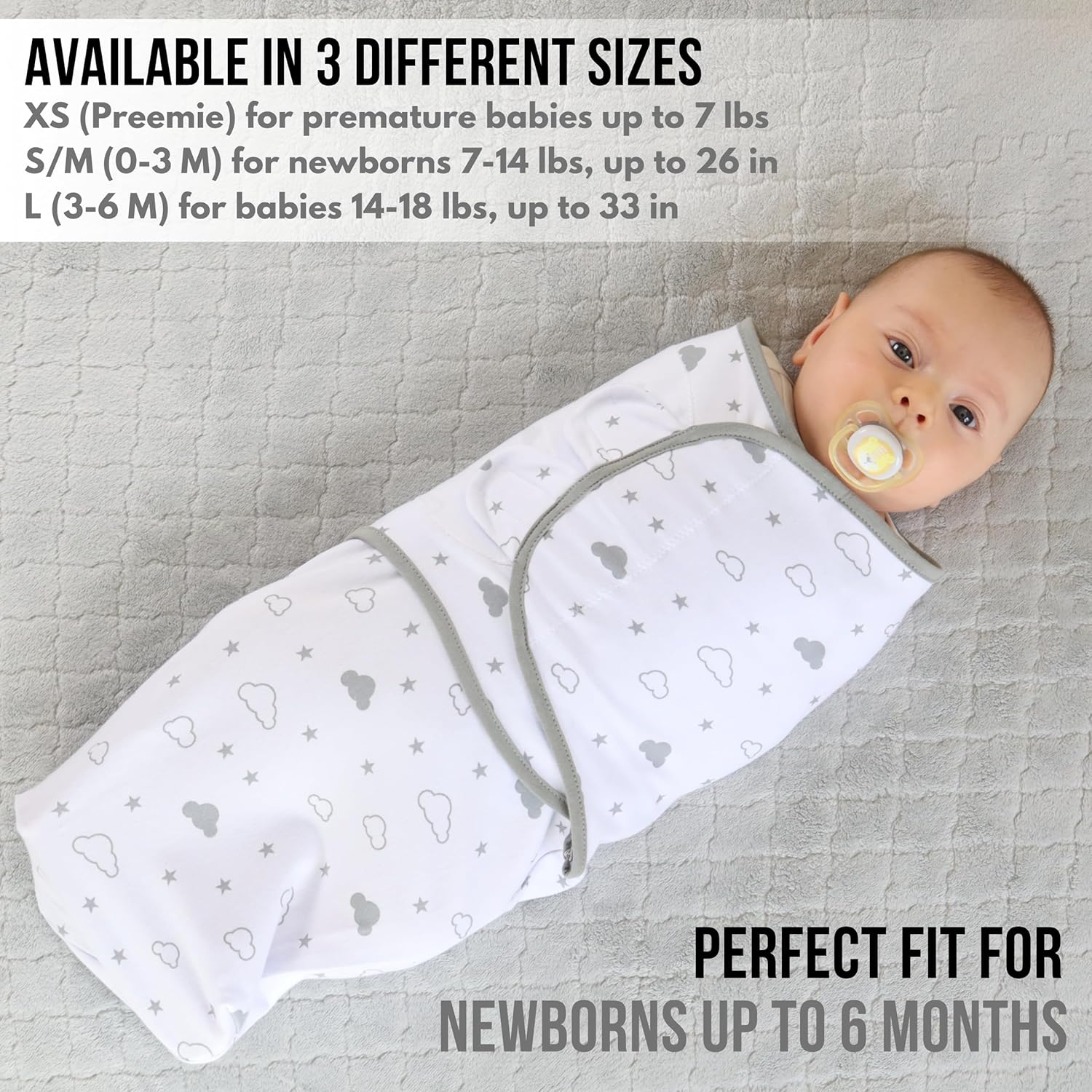 Mama Cheetah Saco de dormir prematuro, saco de dormir de algodón orgánico, manta para envolver al bebé prematuro, pañales fáciles para bebés