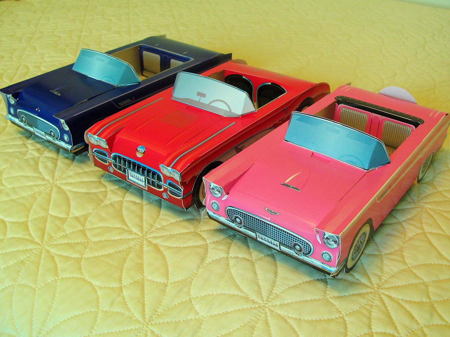6 Carros de cartón clásicos para niños, caja de alimentos, bandeja de bocadillos, planificador de fiestas