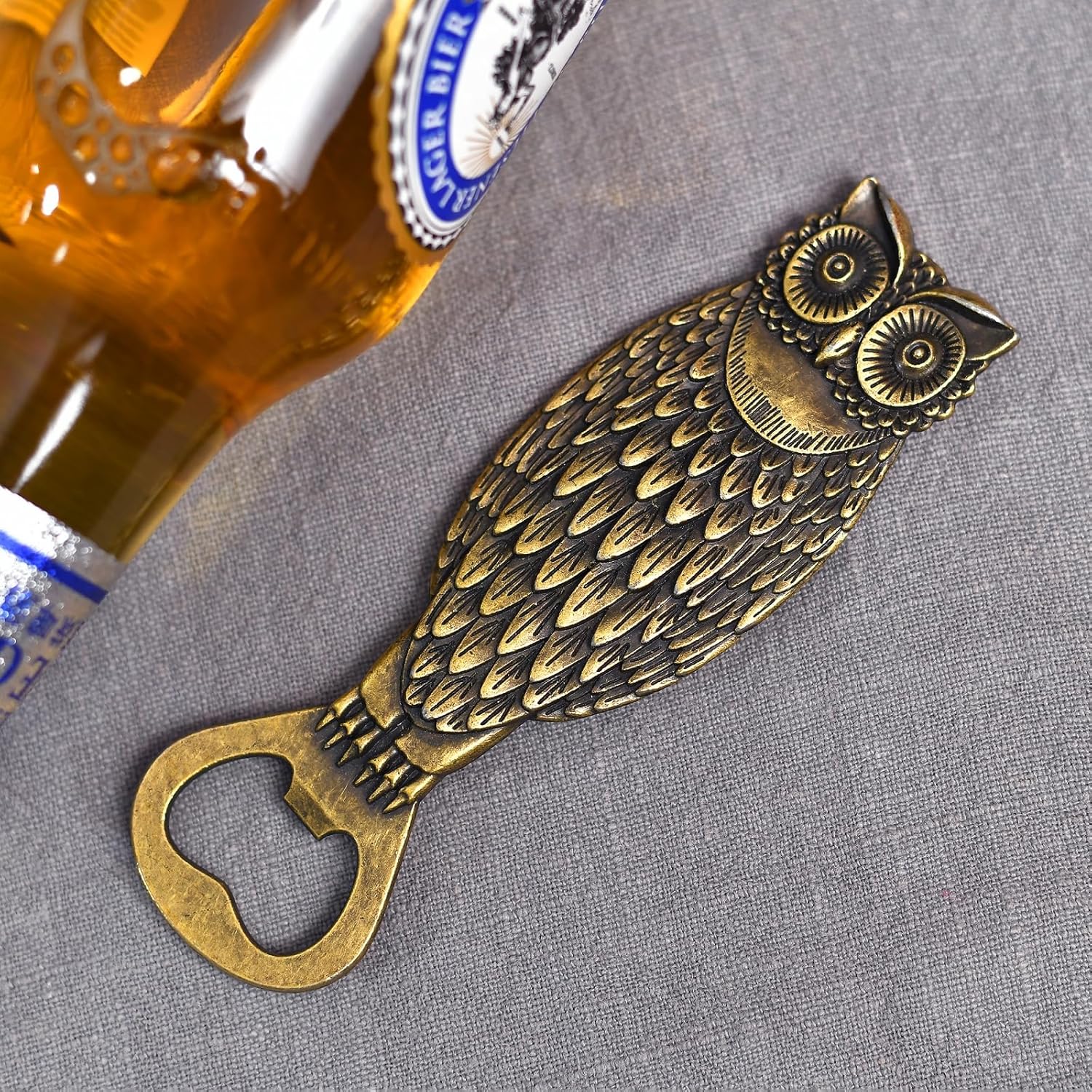 LSJ ORIGINAL Abridor de botellas de cerveza, abridor de botellas fresco para herramienta de bar, removedor de tapas de soda y cerveza, artilugio