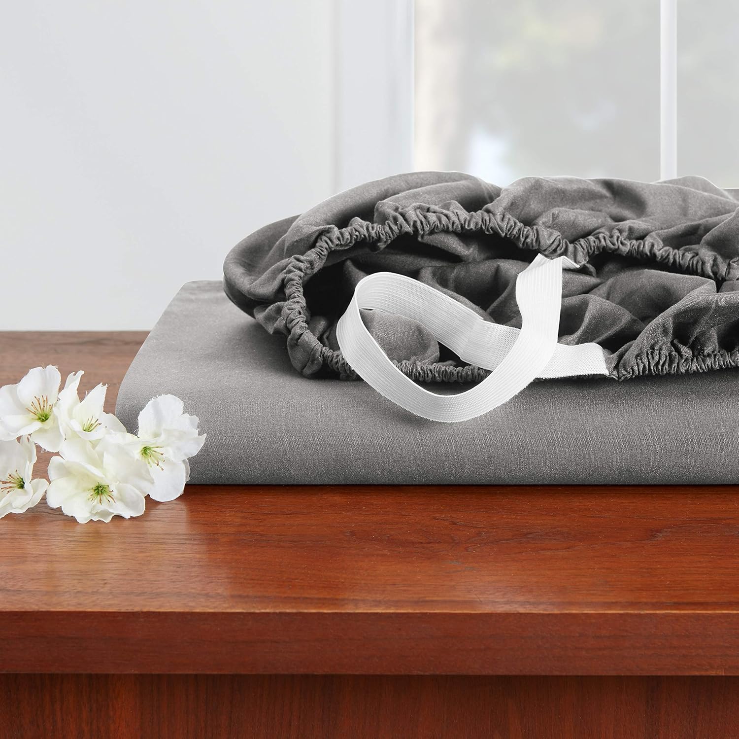 Empyrean Bedding – Sábanas bajeras tamaño Queen, con sábana de cajón extra profunda  Juego de sábanas bajeras extra profundas, de 24 pulgadas, con 2