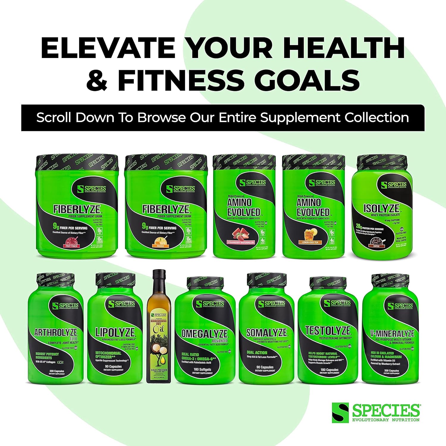 Species Nutrition Suplemento de fibra Fiberlyze, polvo de fibra soluble e insoluble a base de psyllium para colon saludable, funciones digestivas