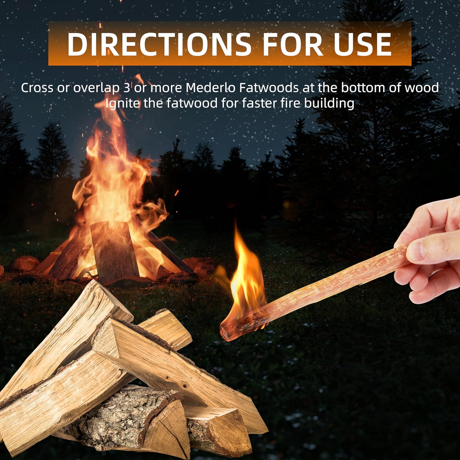 Palitos de inicio de fuego de madera de grasa de 5 libras, 100 % natural para estufas, madera de pino para chimeneas, fogatas, fogatas, fogatas,