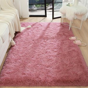 BENRON Alfombra de sala de estar, alfombra de área de 5 x 8 pies, alfombra mullida para dormitorio, alfombra de color rubor para dormitorio, BENRON Alfombra de sala de estar, alfombra de área de 5 x 8 pies, alfombra mullida para dormitorio, alfombra de color rubor para dormitorio,