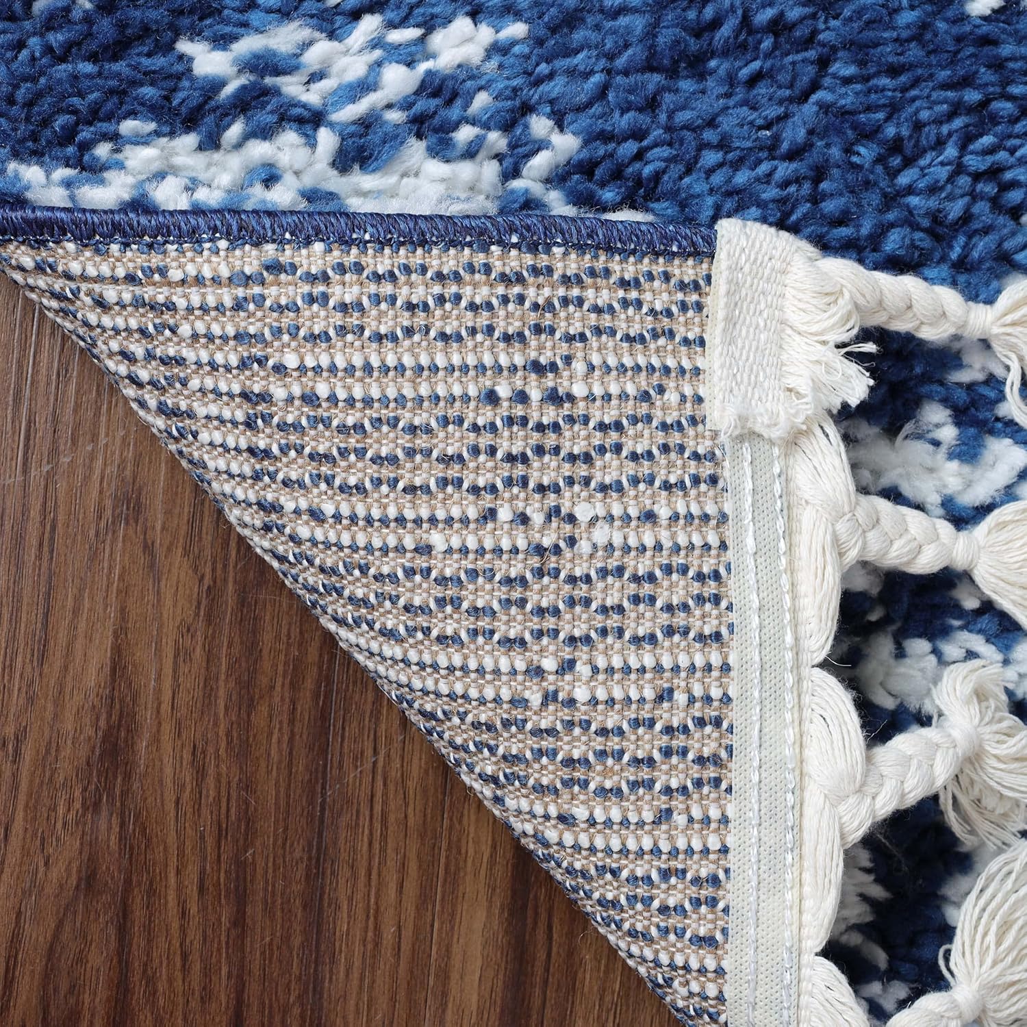 SUPERIOR Alfombra de pelo largo para interiores con borlas, perfecta para dormitorio, cocina, lavandería, entrada, oficina, sala de juegos, cubierta