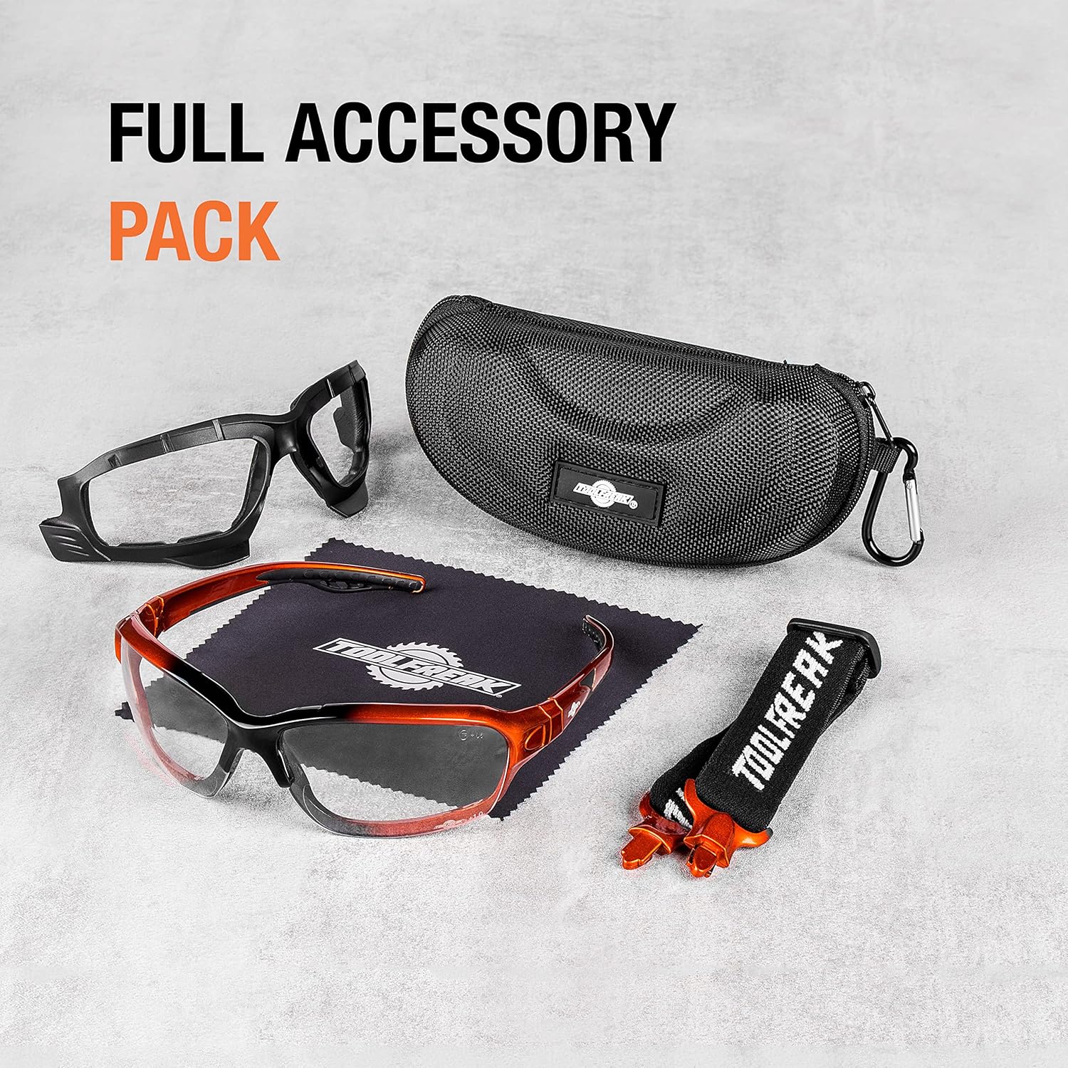 ToolFreak Recka – Conjunto de gafas y gafas de seguridad, clasificado según ANSI z87.1-2015, accesorios incluidos