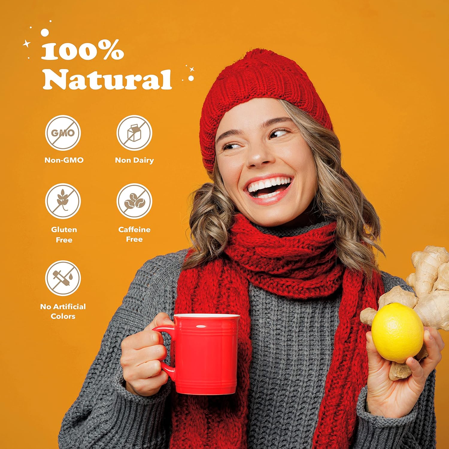 Pocas Honey Ginger Tea – Paquete variado de té instantáneo en polvo, té de cristales de miel de jengibre, sabores originales y canela, té sin OMG,