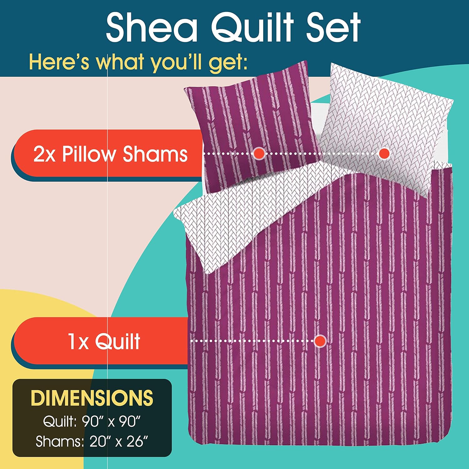 Refinery29  Colección de ropa de cama de rayas de karité  Juego de edredón lujoso de 100% algodón ultra suave de alta calidad, juego de 3 piezas