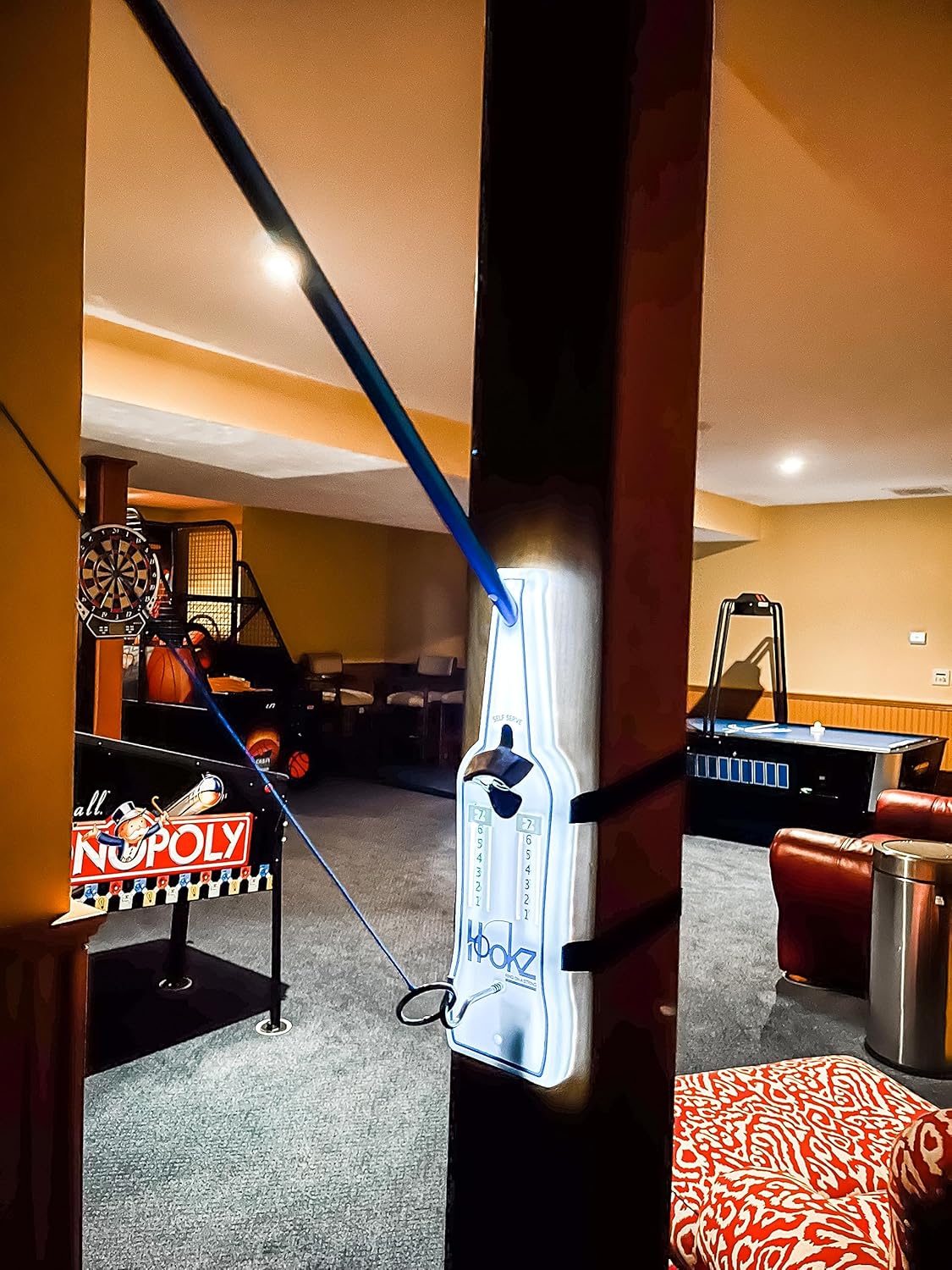 Poleish Sports Bottle Bash Brands Hookz – Anillo LED en un juego de cuerdas (todo tipo de clima, interior o exterior)