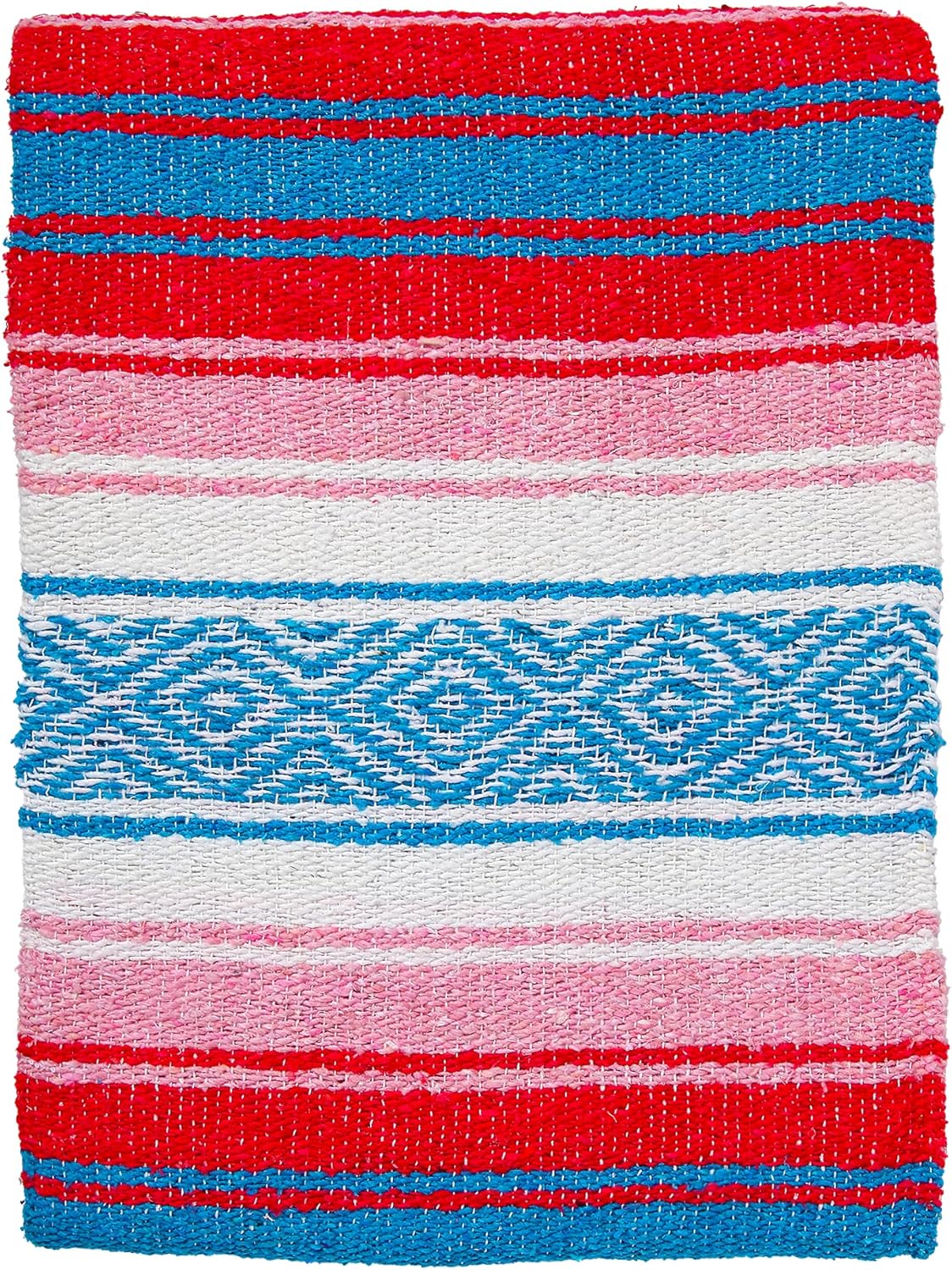 El Paso Designs  Manta mexicana de yoga  51 x 74″ Colorida manta de estudio mexicano Falsa  ideal para yoga, camping, picnic, playa manta de cama,