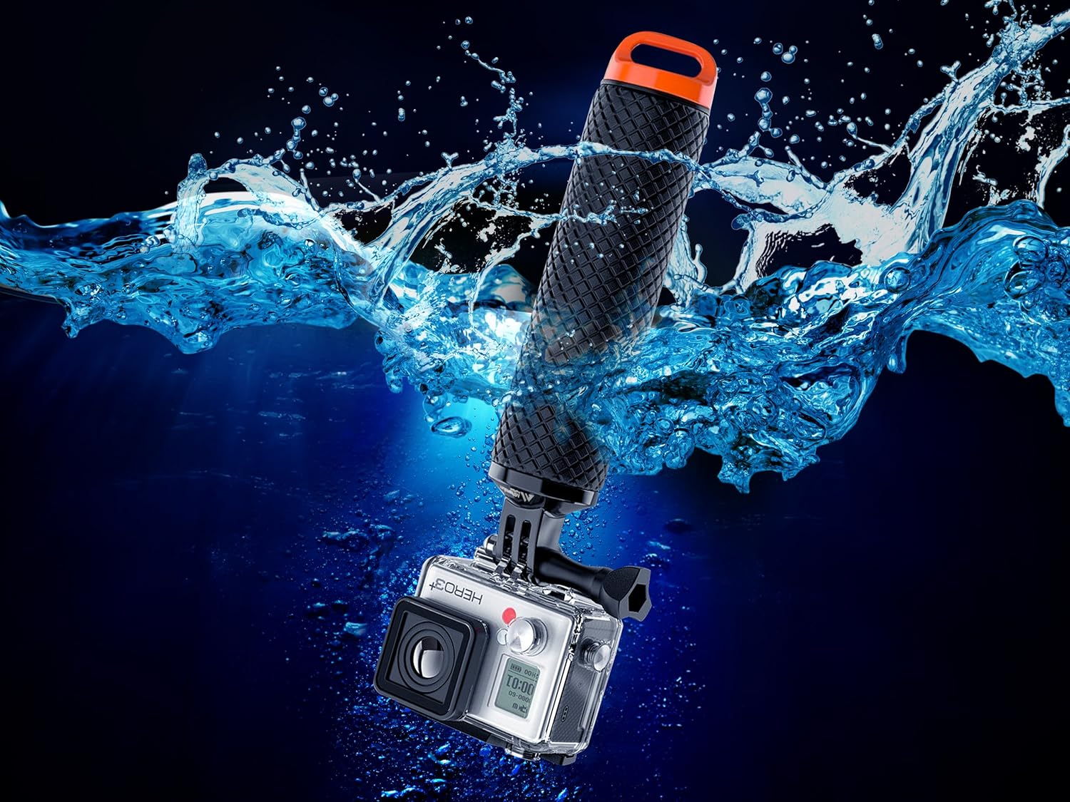 Agarre flotante impermeable compatible con GoPro Hero 10 9 8 7 6 5 4 3+ 2 1 sesión, kit de accesorios de montaje para deportes acuáticos y cámaras