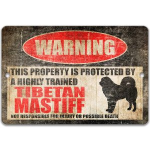 Tibetan Mastiff Protected Property Sign, Funny Trespassing Sign, Beware of Dog Warning Yard Sign Tibetan Mastiff Protected Property Sign, Funny Trespassing Sign, Beware of Dog Warning Yard Sign