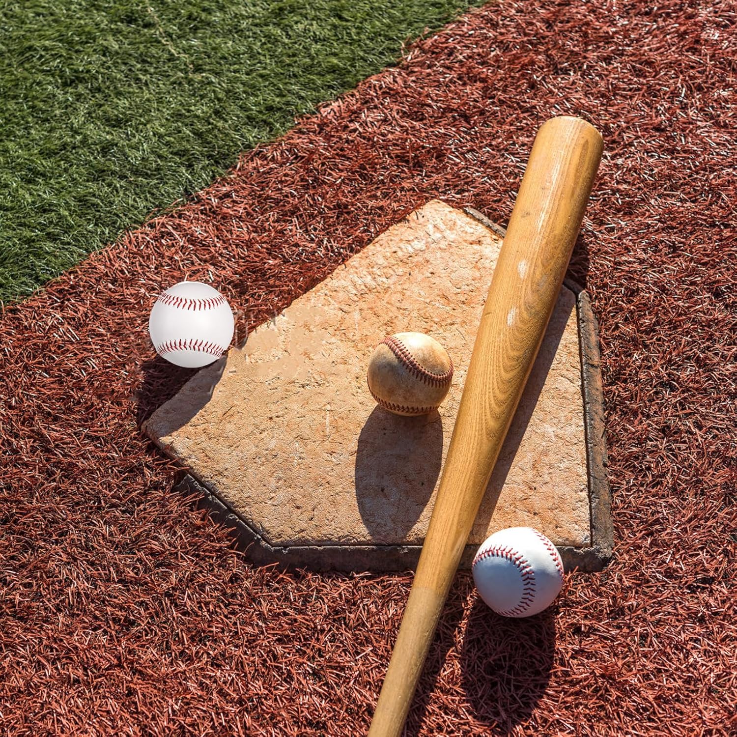 OMYOPY Paquete de 2 pelotas de béisbol en blanco con núcleo de corcho sólido, pelotas de béisbol de 9 pulgadas, autógrafos sin marcar, para juego de