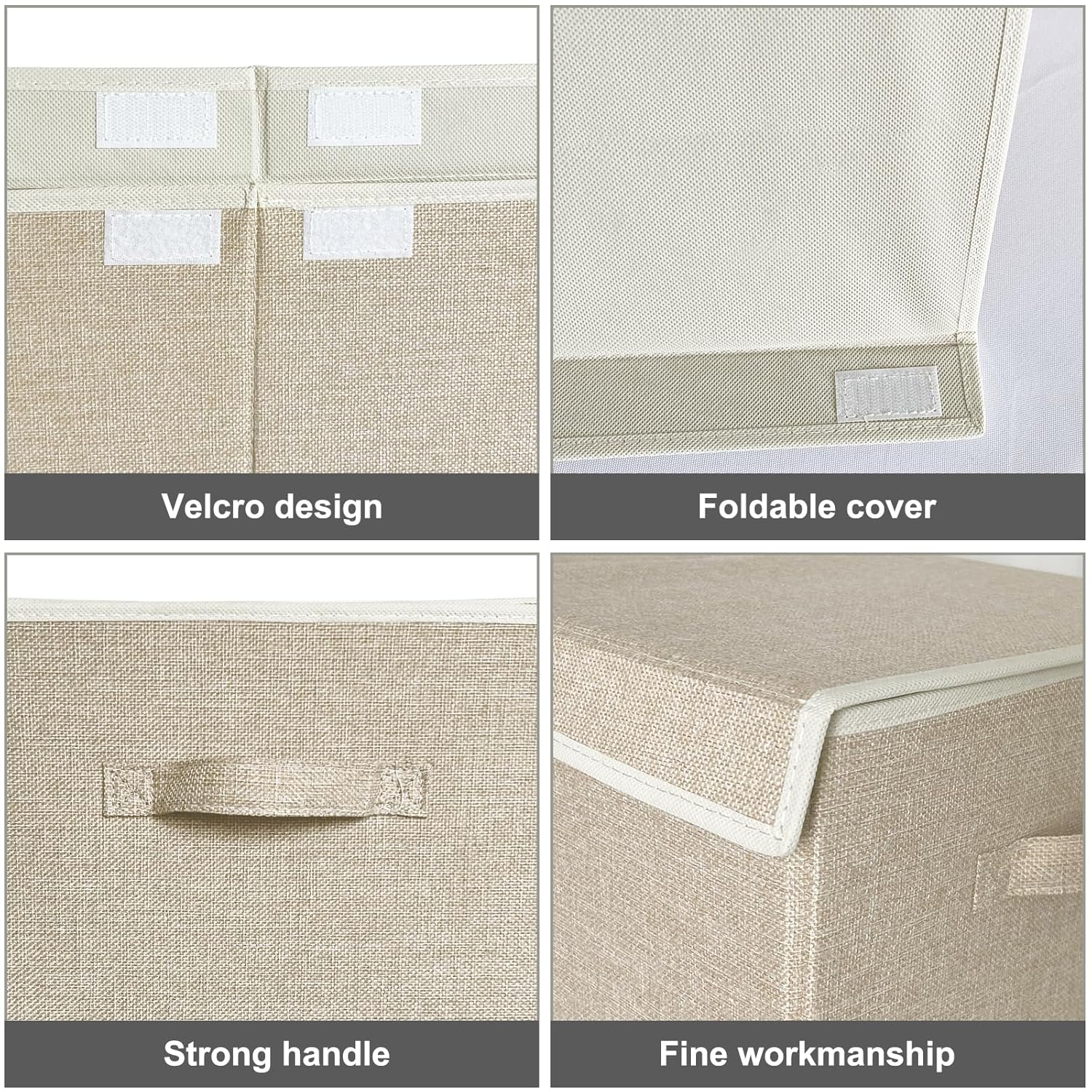VERONLY Caja grande de juguetes con tapa, cajas plegables para juguetes para niños, cestas organizadoras con asas para niños, niñas, guardería, sala