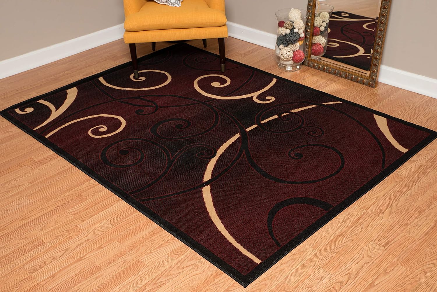 United Weavers Dallas Bangles – Alfombra decorativa de 2 x 8 pulgadas, alfombra moderna para interiores con patrón de desplazamiento y respaldo de