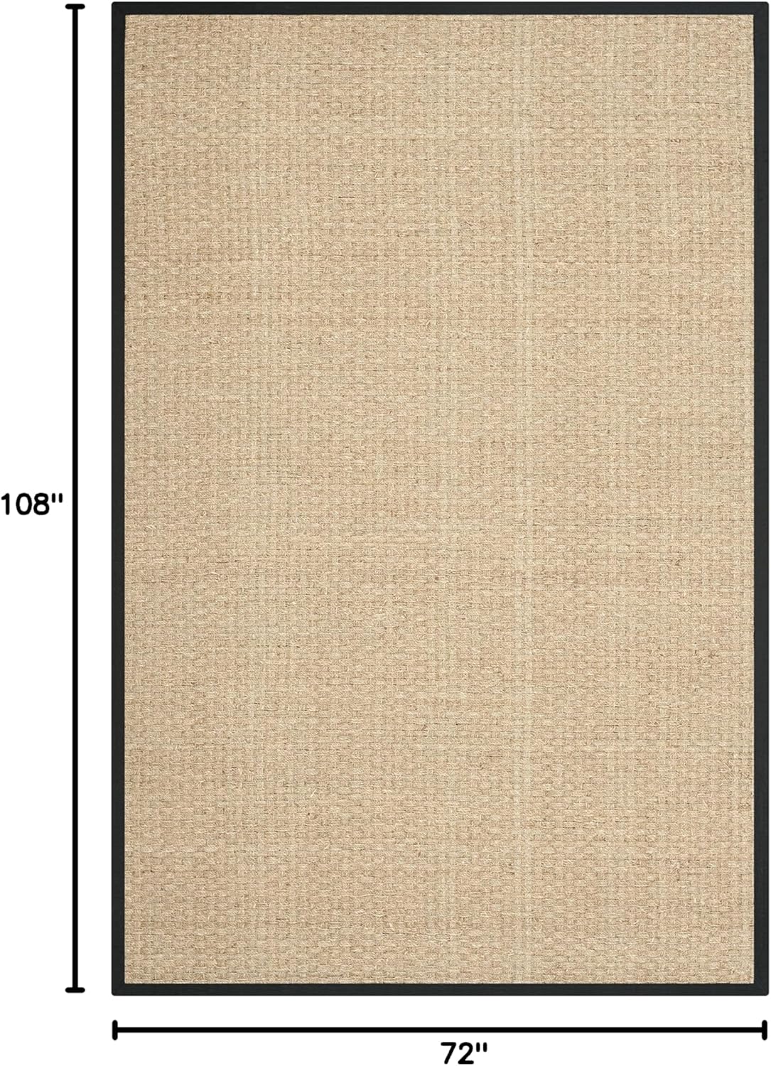 Safavieh NF114A Natural Fiber Collection – Alfombra de fibras naturales de patrón trenzado, varios colores (5 x 8 pies), Fibras naturales,