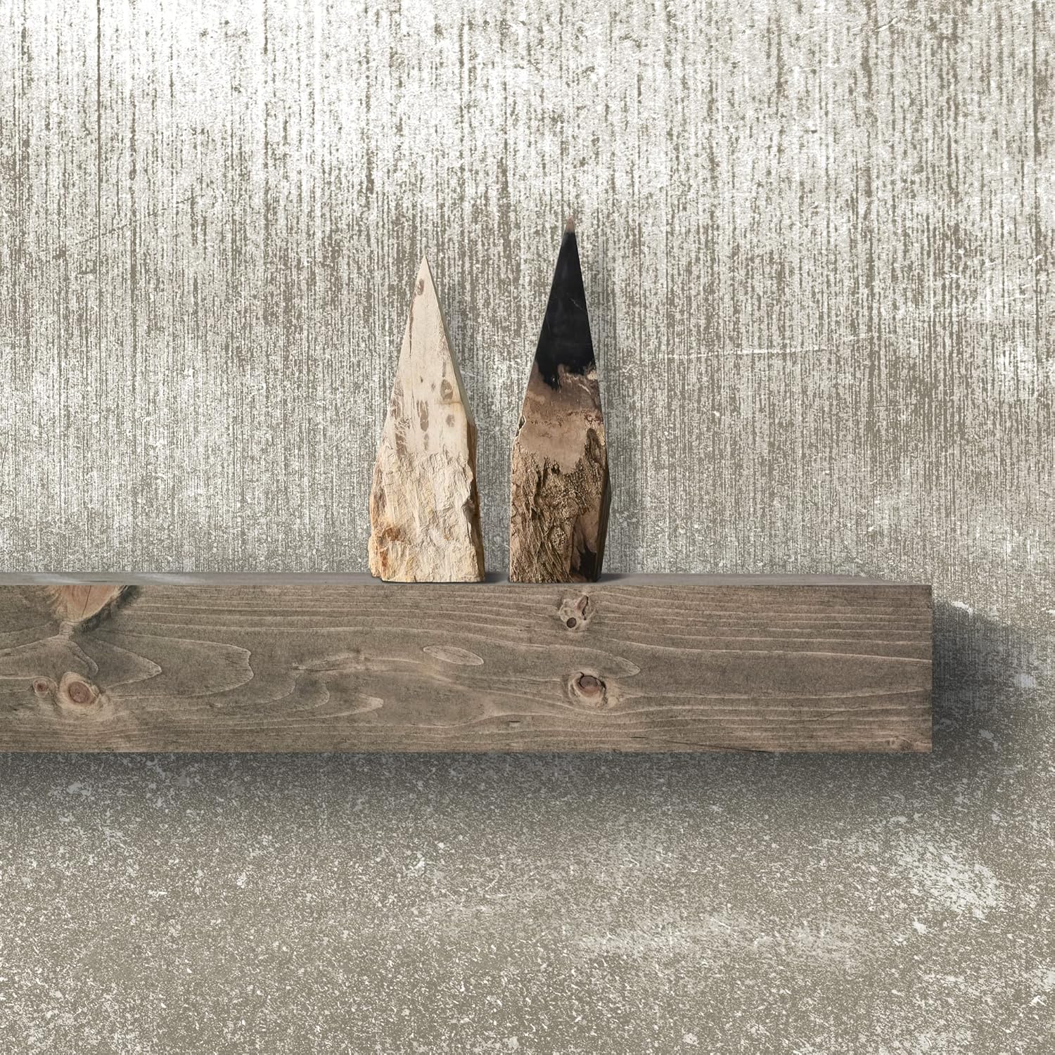 URBANDI Moderno repisa de chimenea, contemporáneo, manto flotante, estante, hecho a mano, (gris, 84 pulgadas de largo x 6 pulgadas de alto x 8
