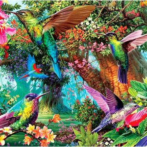 Rompecabezas de madera de 1000 piezas para adultos y niños, rompecabezas de colibrí y flores, juguetes educativos de descompresión intelectual para Rompecabezas de madera de 1000 piezas para adultos y niños, rompecabezas de colibrí y flores, juguetes educativos de descompresión intelectual para