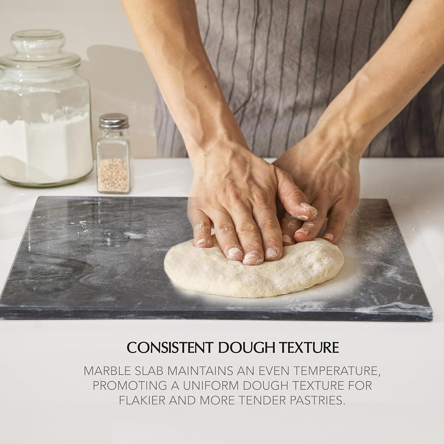 Tabla de cortar de piedra de mármol de cocina, tabla de cortar y embutidos de 16 x 12 x 0.6 pulgadas, bandeja de pastelería antideslizante