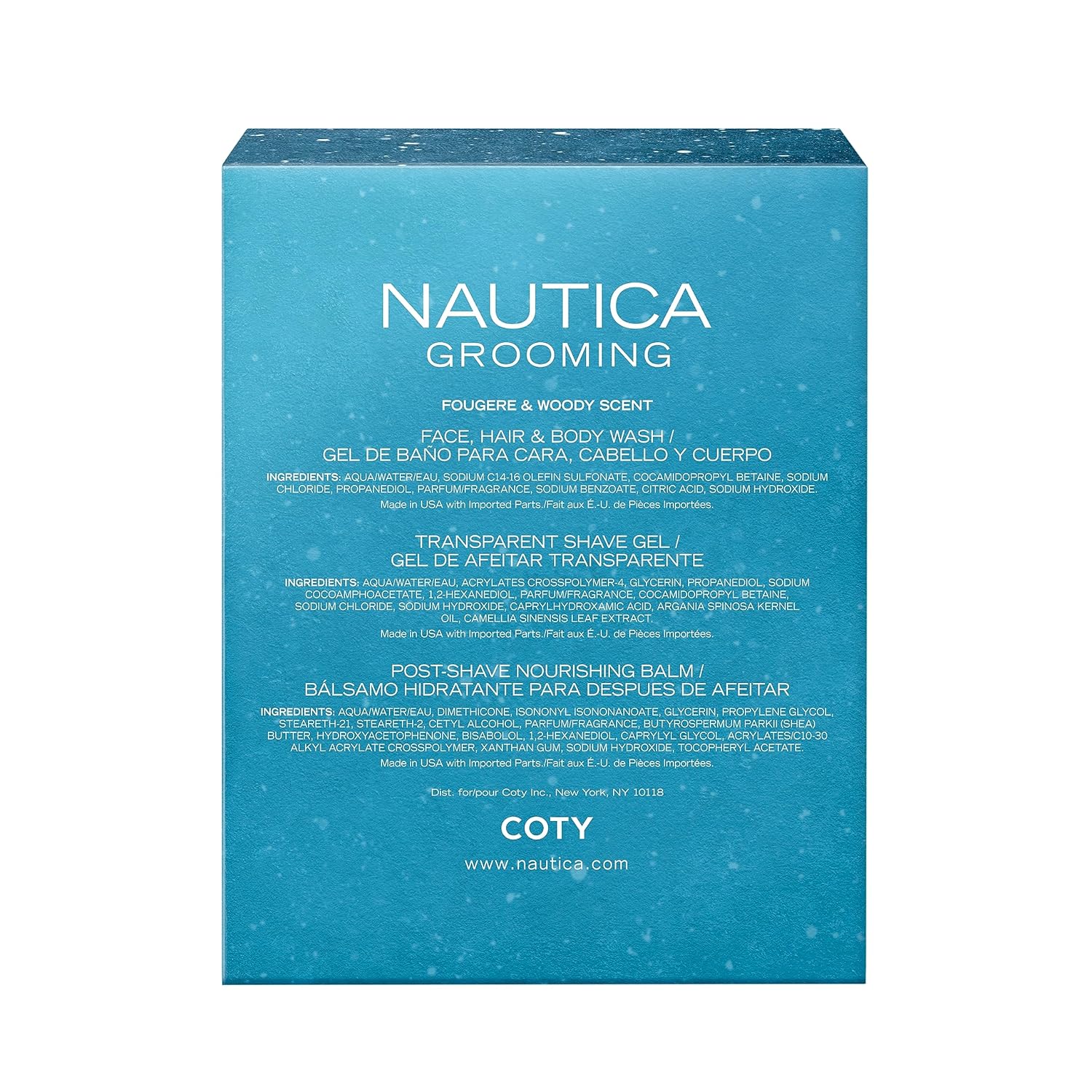 Nautica Grooming – Juego de regalo navideño de 3 piezas para hombre