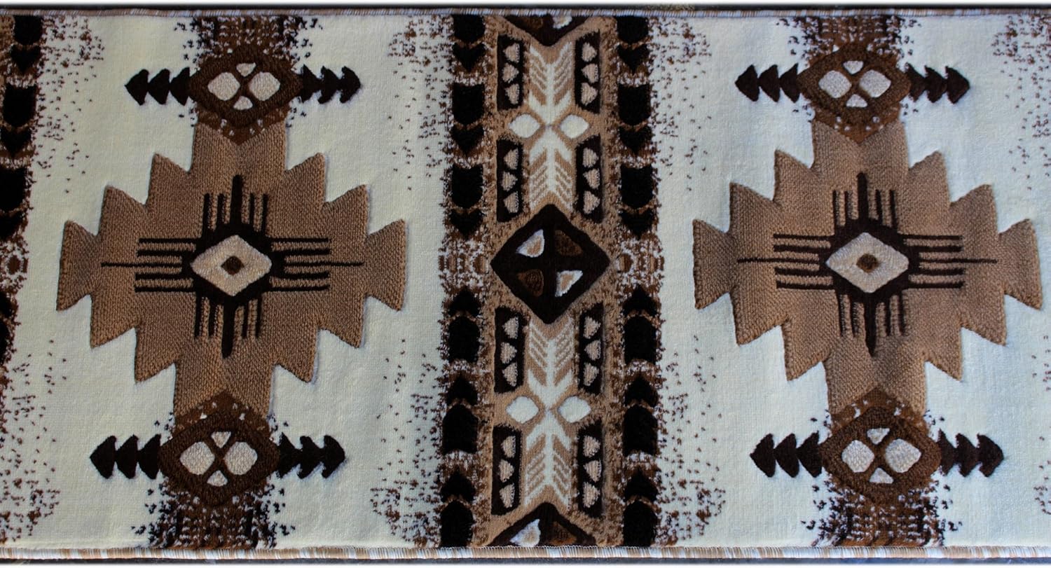 Concord C318 – Tapete con diseño de la región del sudoeste, Sintético, Ivory