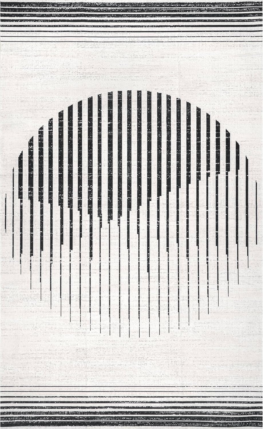 nuLOOM Francesca – Alfombra ultradelgada de luna contemporánea, lavable a máquina, 3 x 5 pies, color gris