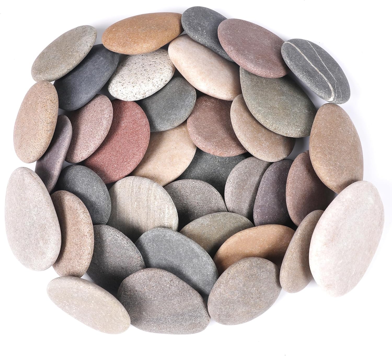 ROCART 12 rocas planas grandes de 3.15-4.15 pulgadas para pintar, rocas lisas de río, suministros de pintura para piedras de bondad, artes y