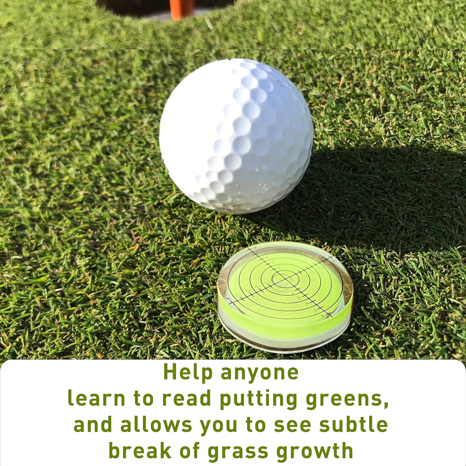 Golf Green Reader Pro Putt marcador de pelota de golf redondo Nivel de burbuja de alta precisión Golf Putting Aid Putting Green