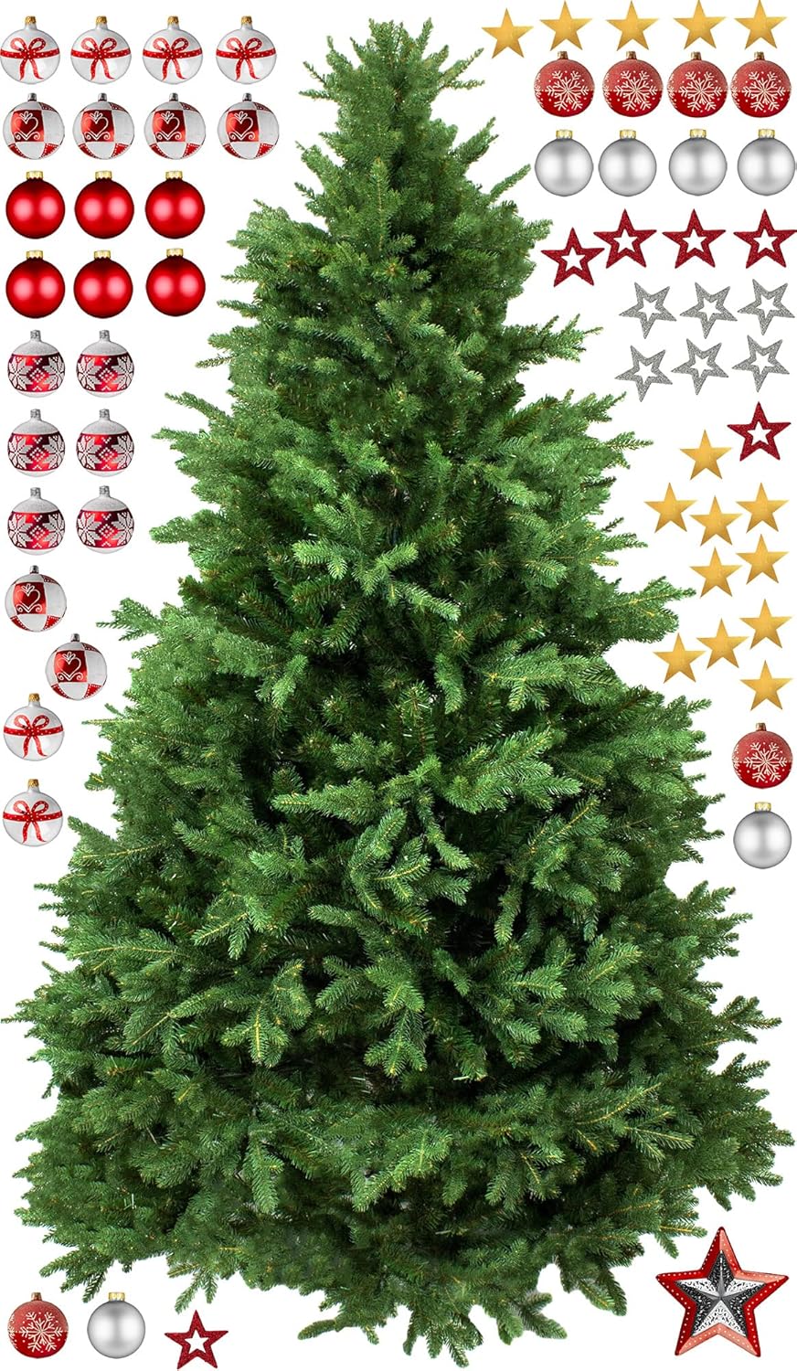 Vinilo adhesivo para pared de árbol de Navidad, adornos de pino grande, decoración para sala de estar, habitación de los niños, decoración mural de