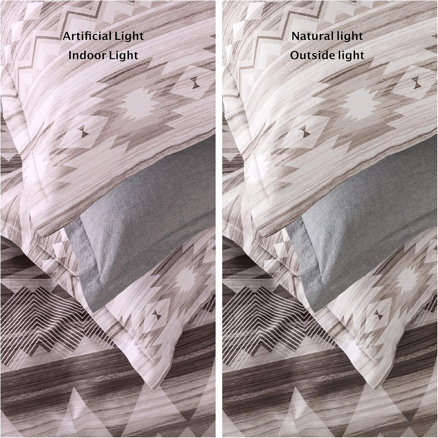 Moderna funda de edredón geoazteca a rayas, étnica, bohemio, suroeste, nativo, navajo, tribal, diamante, vector, 400 hilos, juego de ropa de cama de