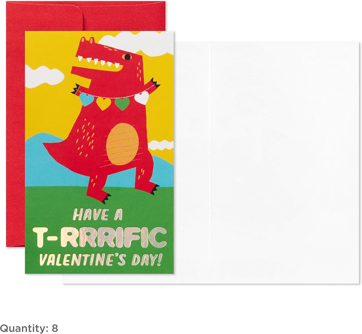 Hallmark – Mini tarjetas de San Valentín para niños, 32 tarjetas con sobres (diseños de llama, perezoso, dinosaurio, unicornio)