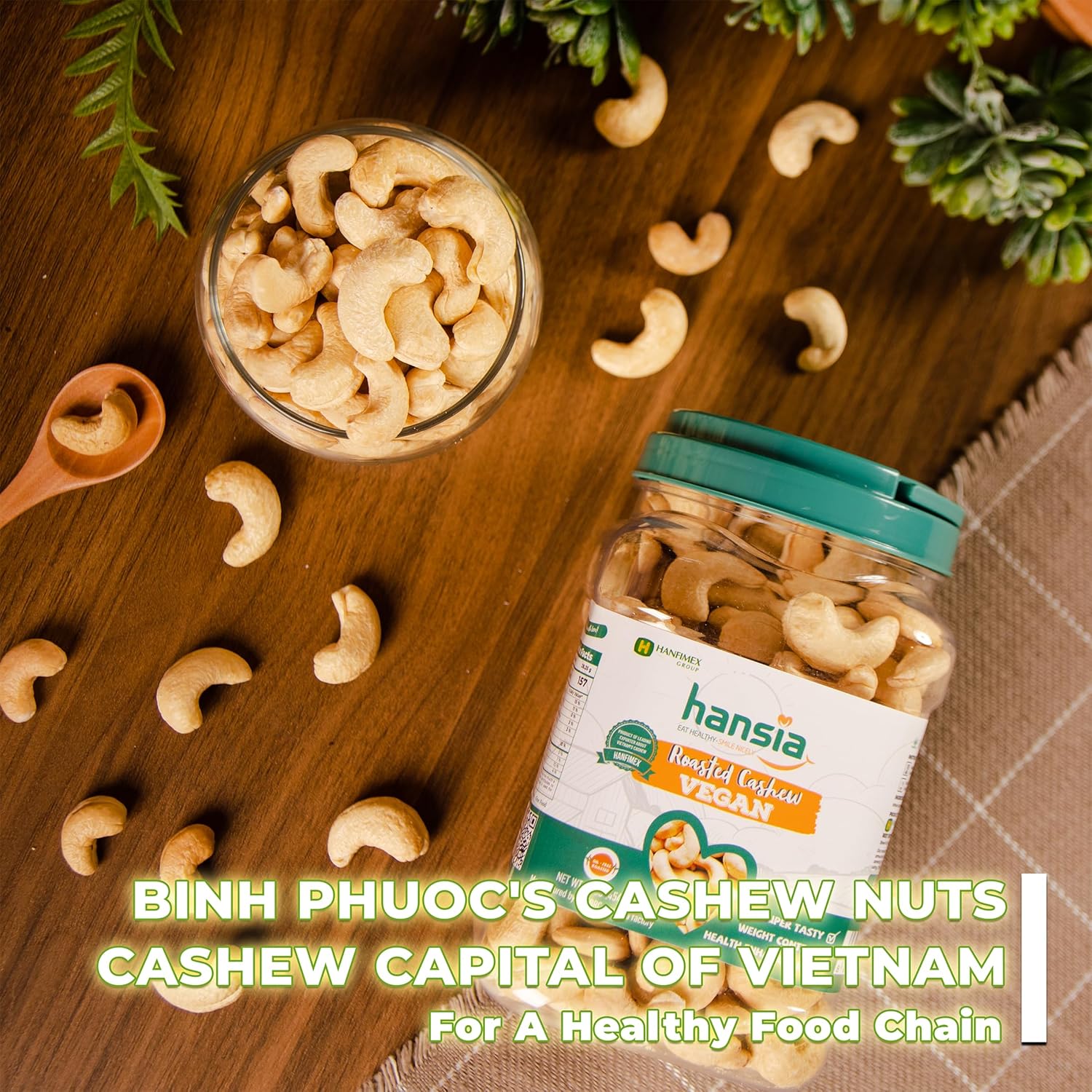 Hansia Anacardos veganos keto Kosher orgánicos, superalimentos secos sin sal, sin gluten, frescos, saludables, bajos en sodio, ricos en proteínas y