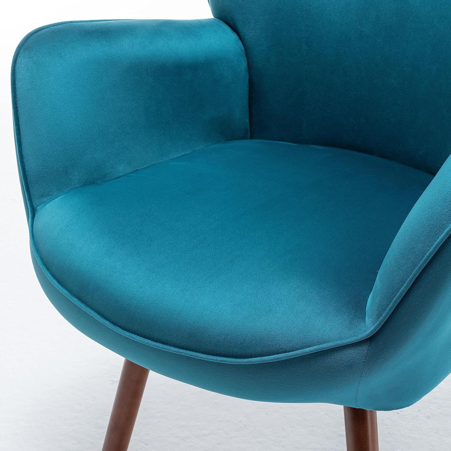 Sillas elegantes con brazos decorativos para sala de estar, dormitorio u oficina en casa, sillón de mediados de siglo con botones con diseño de