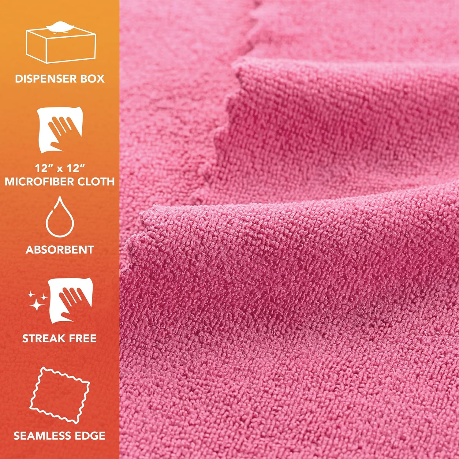 Arkwright Smart Rags in Box – Paquete de 50 paños de limpieza de microfibra sin pelusas, sin arañazos ni rayas, toallas de lavado dispensables para