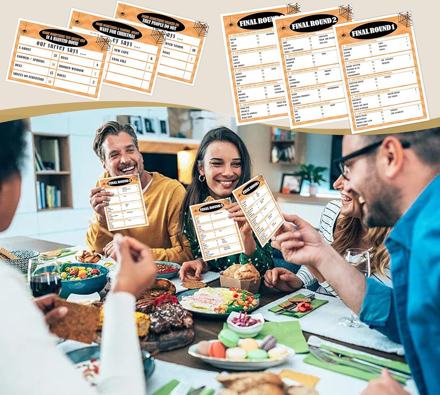 Juego de pelea amigable para Halloween, cuestionario amistoso, prueba de peleas familiares, juego de baby shower, actividad de fiesta de Halloween,