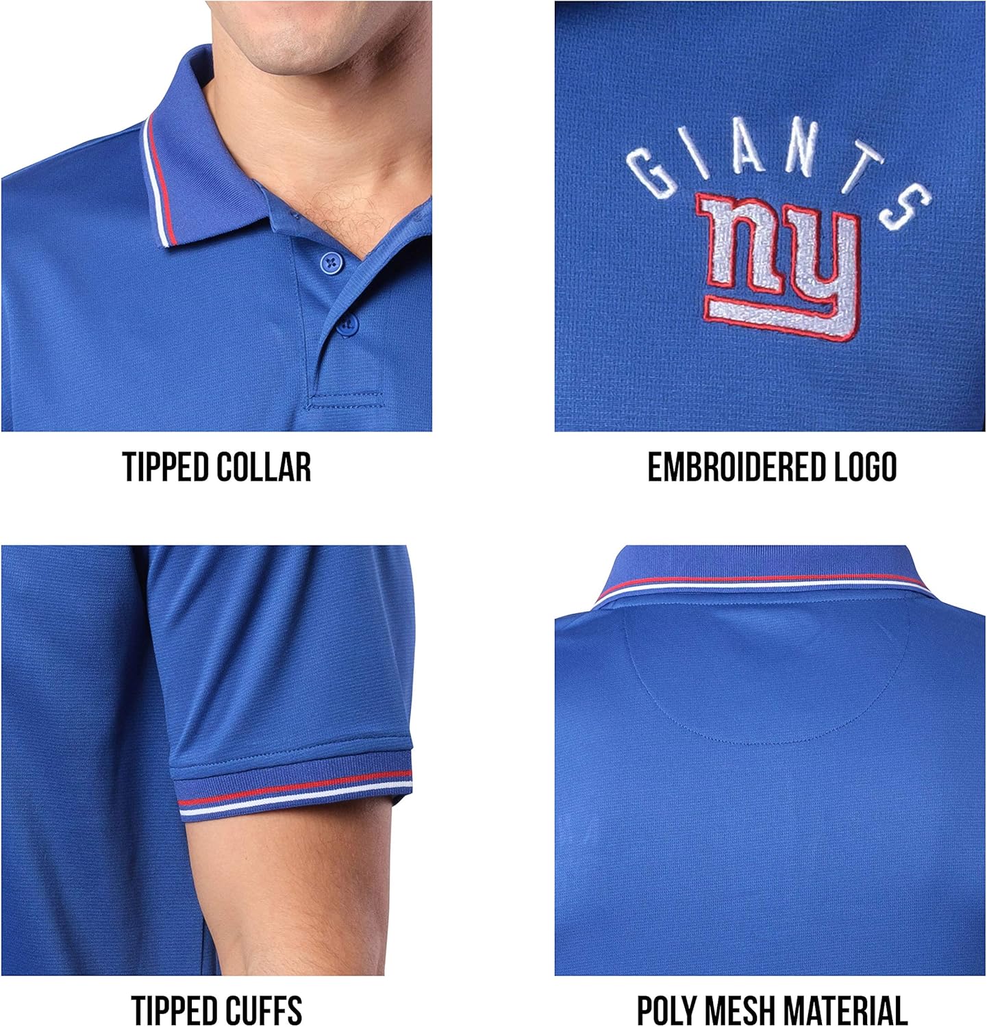 Ultra Game NFL – Camisa polo de jersey de secado rápido para hombre