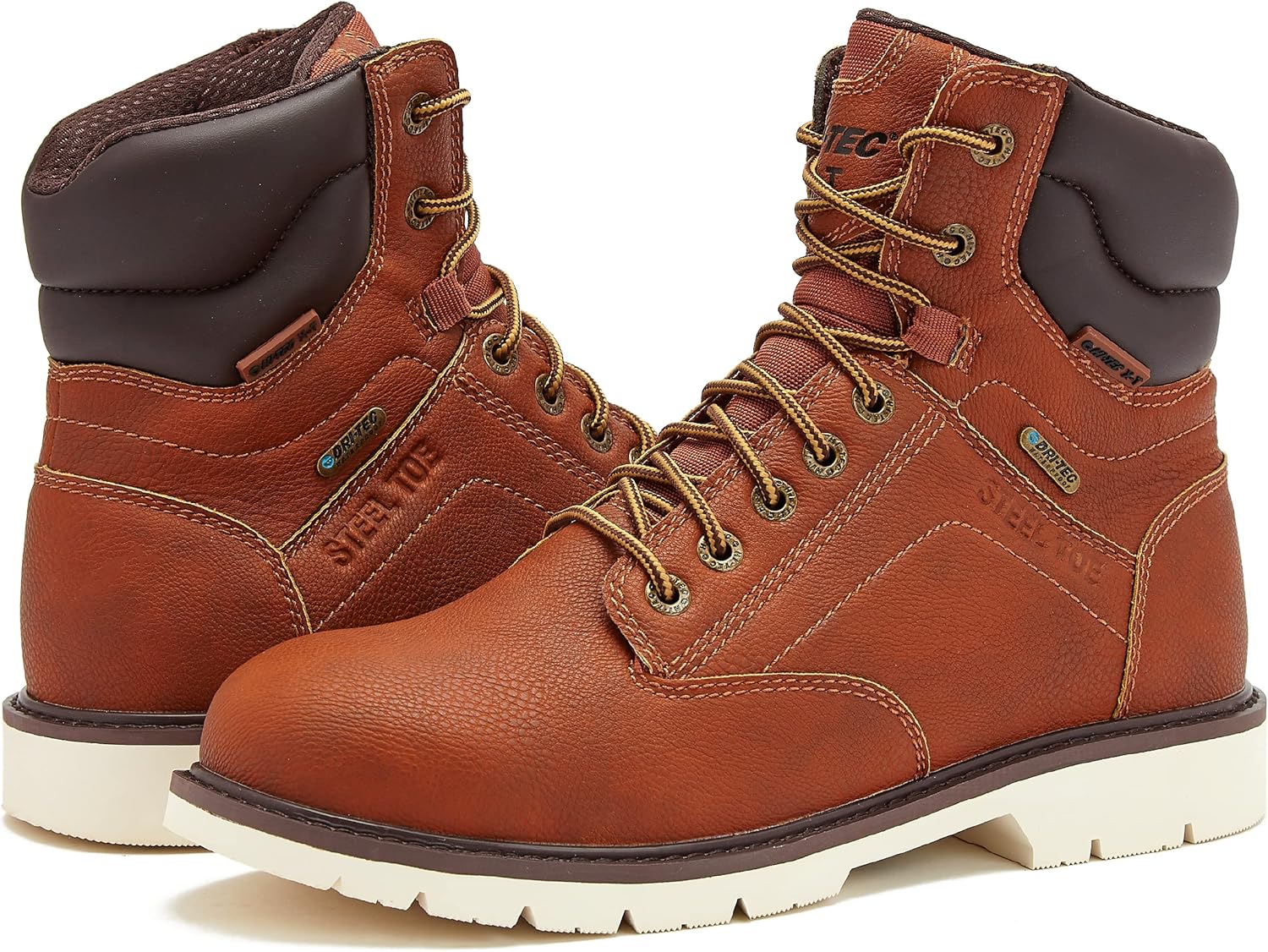 HI-TEC Axel – Botas de trabajo impermeables con punta de acero para hombres, botas industriales y de construcción antideslizantes con puntera de