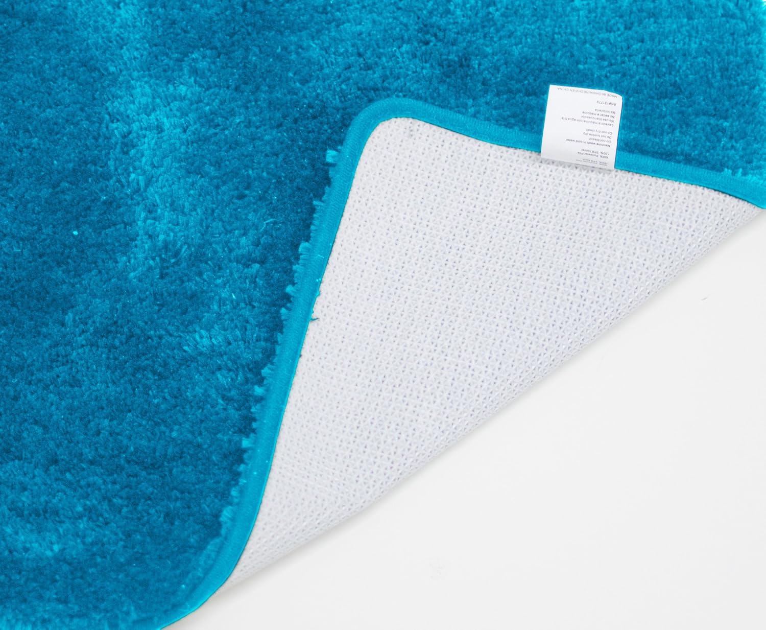 Queen Mary – Tapete de baño de lujo de felpa suave lanuda gruesa y esponjosa, parte trasera de goma antideslizante, tapete absorbente de agua (18 x